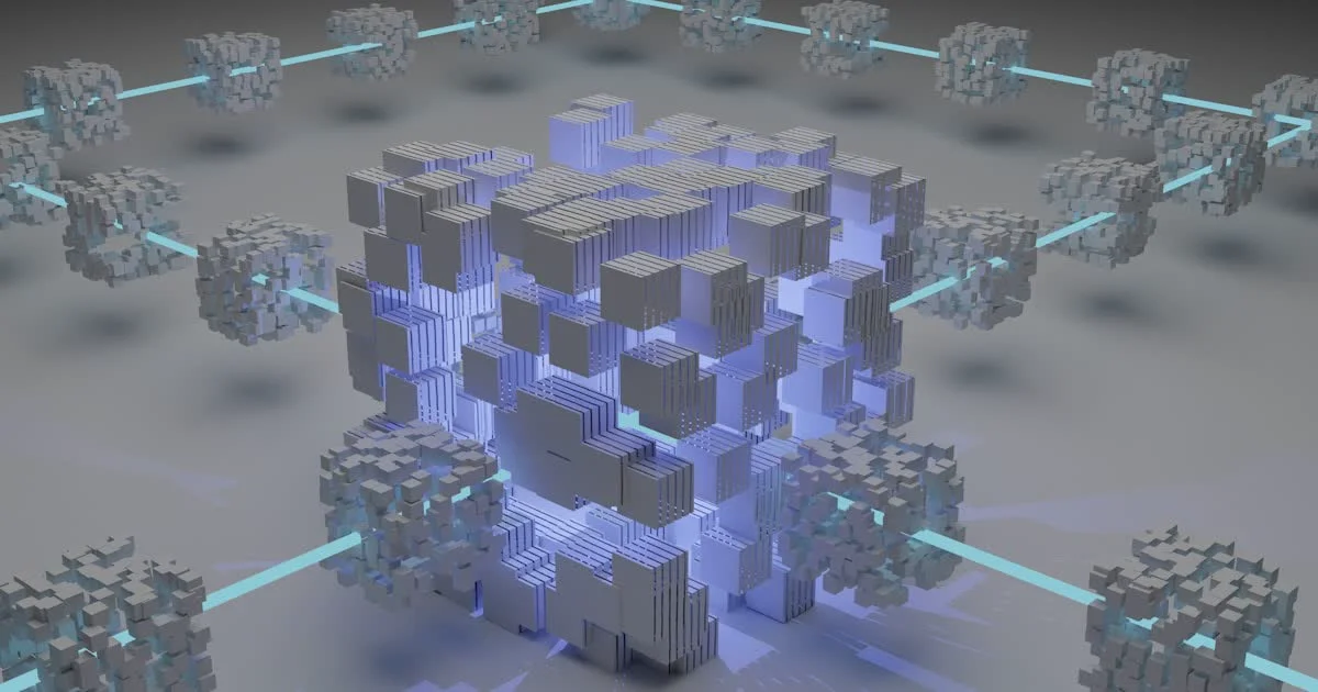 Ilustrasi teknologi blockchain dan pembayaran digital